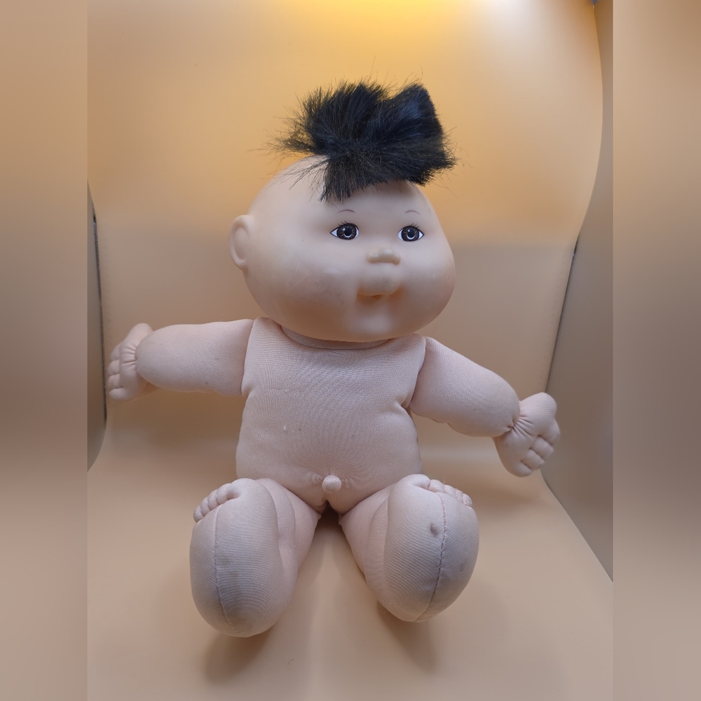 Soft Plush Baby Doll with Black Hair Cabbage Patch Doll